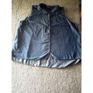 Denim 24/7 Shirt Size 32W Fresh Blue Pre Owned Women's